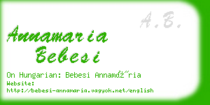 annamaria bebesi business card